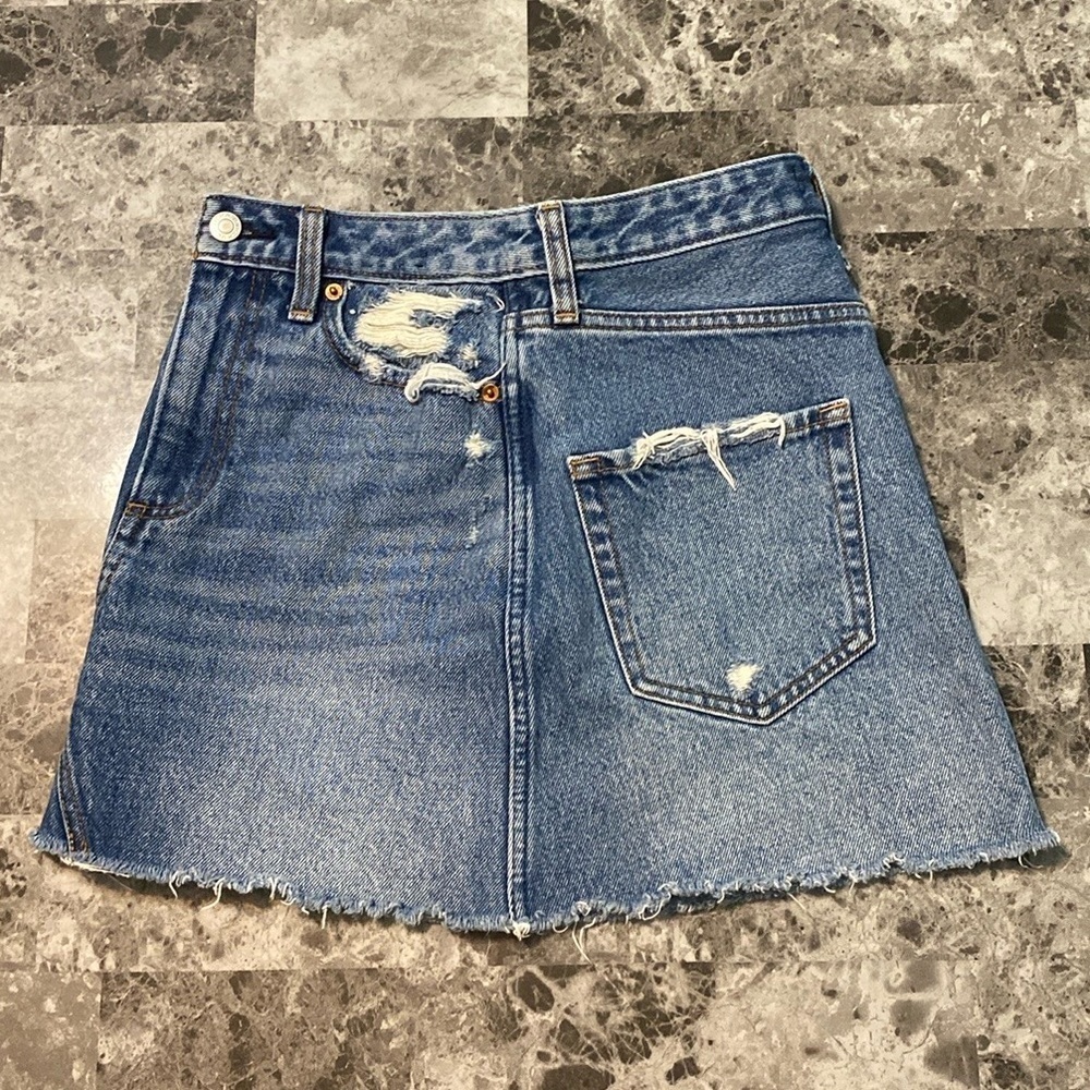 Abercrombie and Fitch Natural Rise Denim Skirt - Size 0